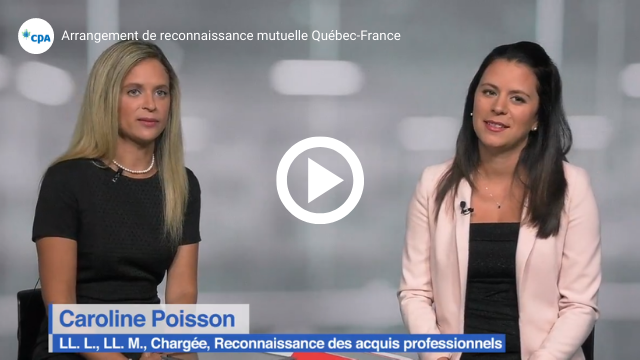 Arrangement de reconnaissance mutuelle Quebec-France